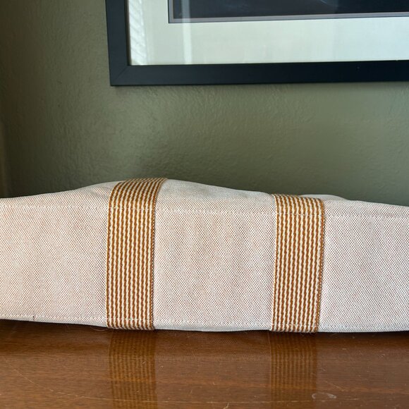 Hermès Toile Canvas Herline Tote MM in Peach - Picture 11 of 12